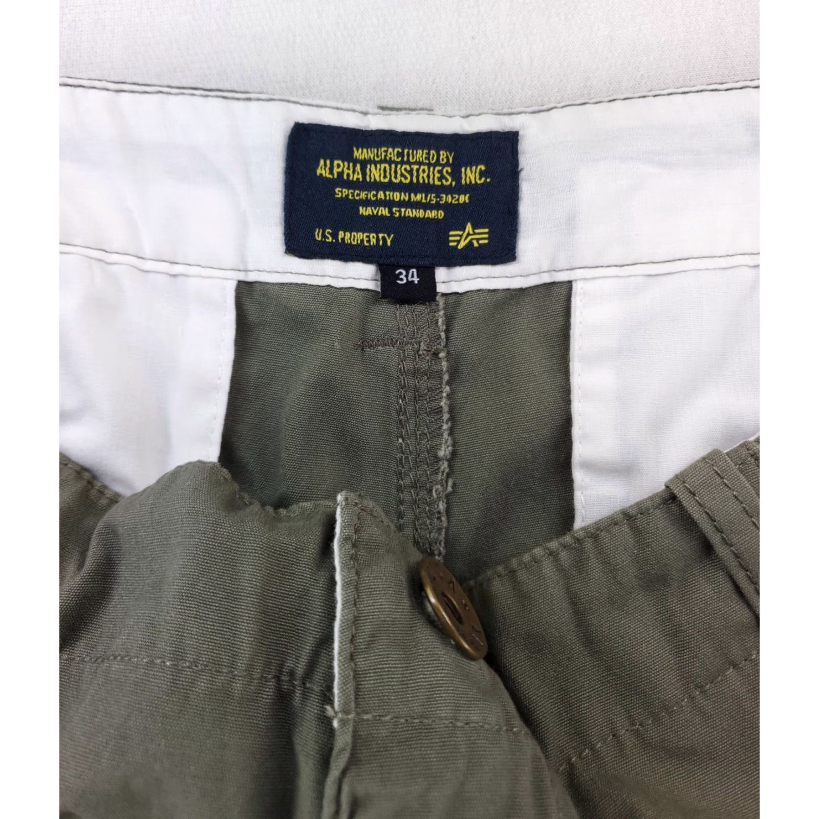 Alpha Industries Alpha Industries Cargo Pants Green Military Mens 34 x 32 Gray Size US 34 / EU 50 - 4 Thumbnail