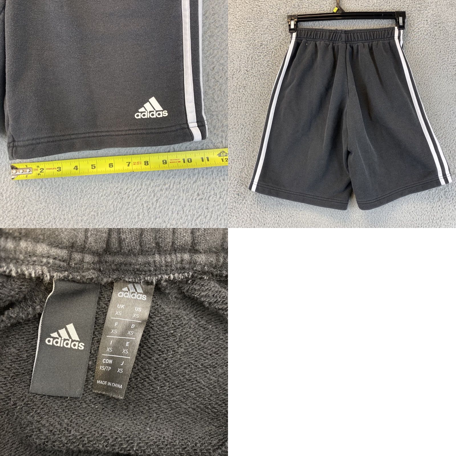 Adidas ADIDAS Essentials 3-Stripes Black Sweat Shorts - XS - Athletic - Mens Size US 27 - 8 Thumbnail