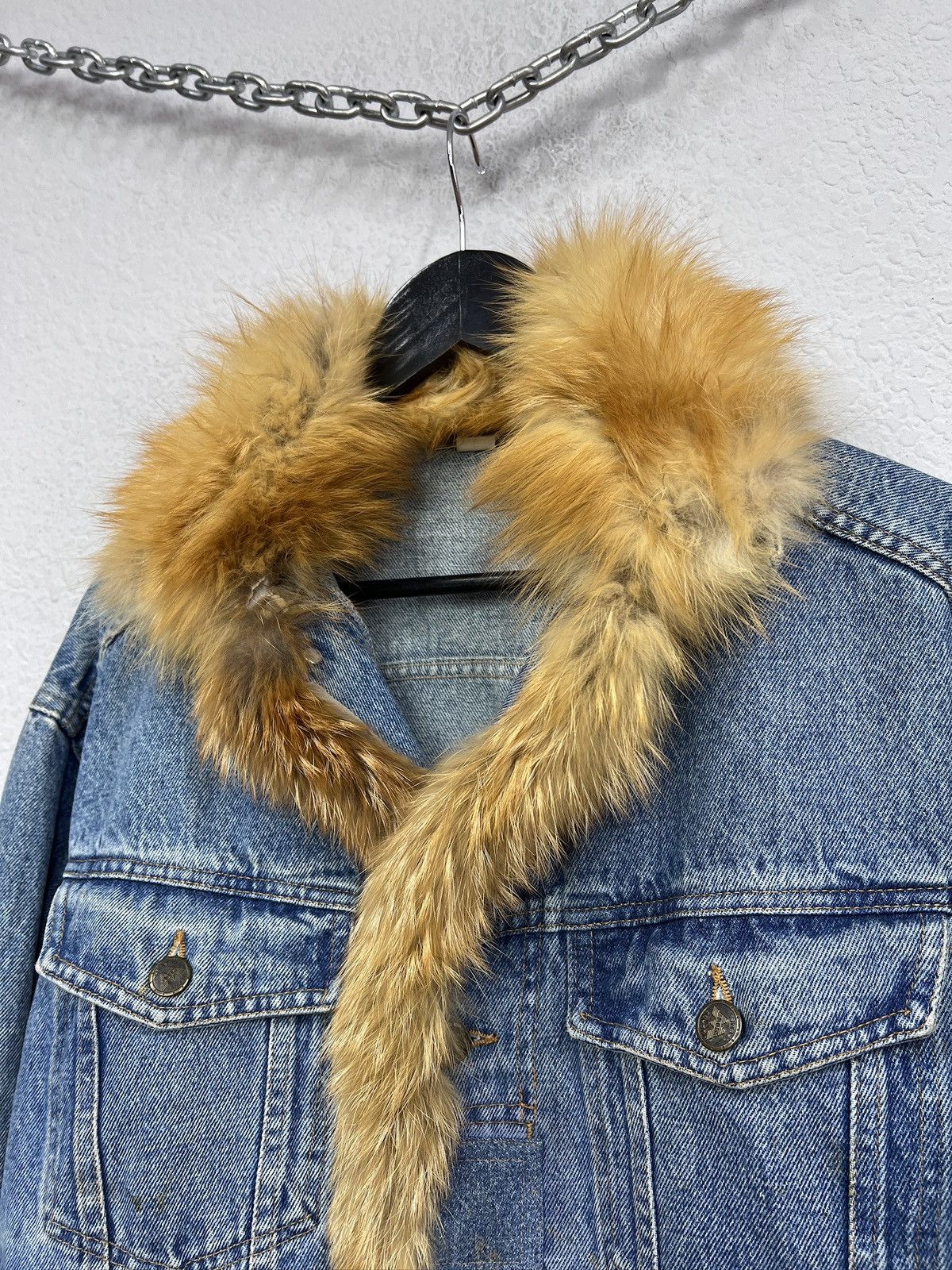 If Six Was Nine If six was nine trucker jacket real fur cropped hype y2k Size US M / EU 48-50 / 2 - 6 Thumbnail