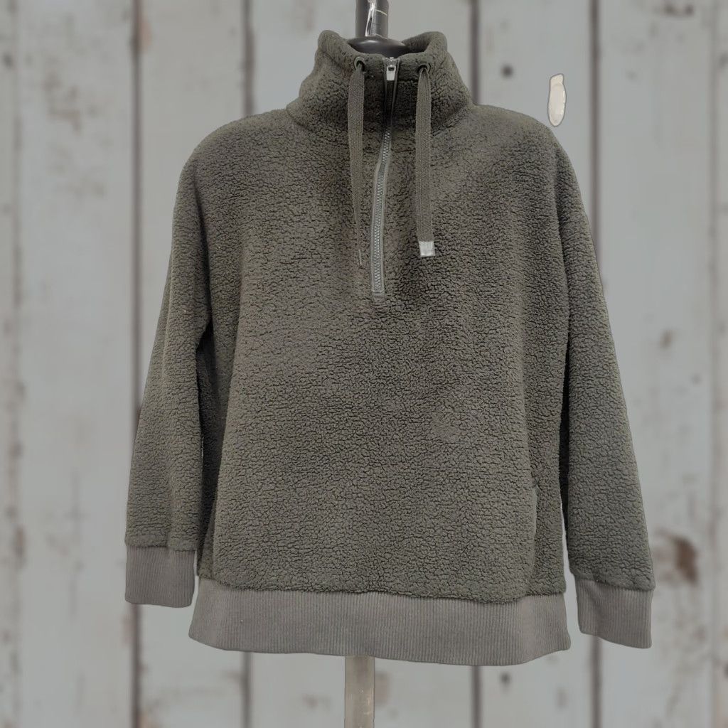 Athleta Athleta Sweatshirt Shirt Womens XL Dark Green Talus Sherpa Quarter Zip Pullover Easy Care 1/4 Zip Raglan Sleeve Pockets Size XL Womens Size XL / US 12-14 / IT 48-50 - 1 Thumbnail