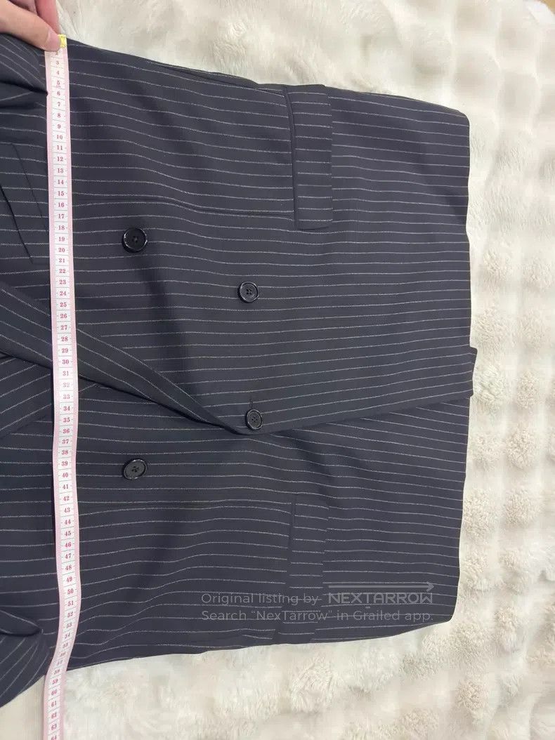 Celine Celine Black striped double-breasted blazer Size US L / EU 52-54 / 3 - 8 Thumbnail