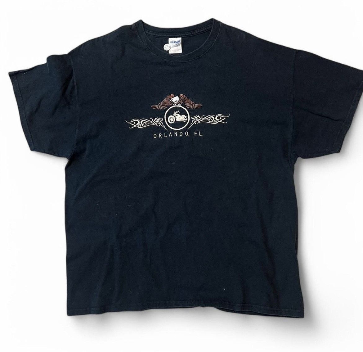 Gildan Embroider Biker Orlando Florida T Shirt Size US XL / EU 56 / 4 - 1 Thumbnail