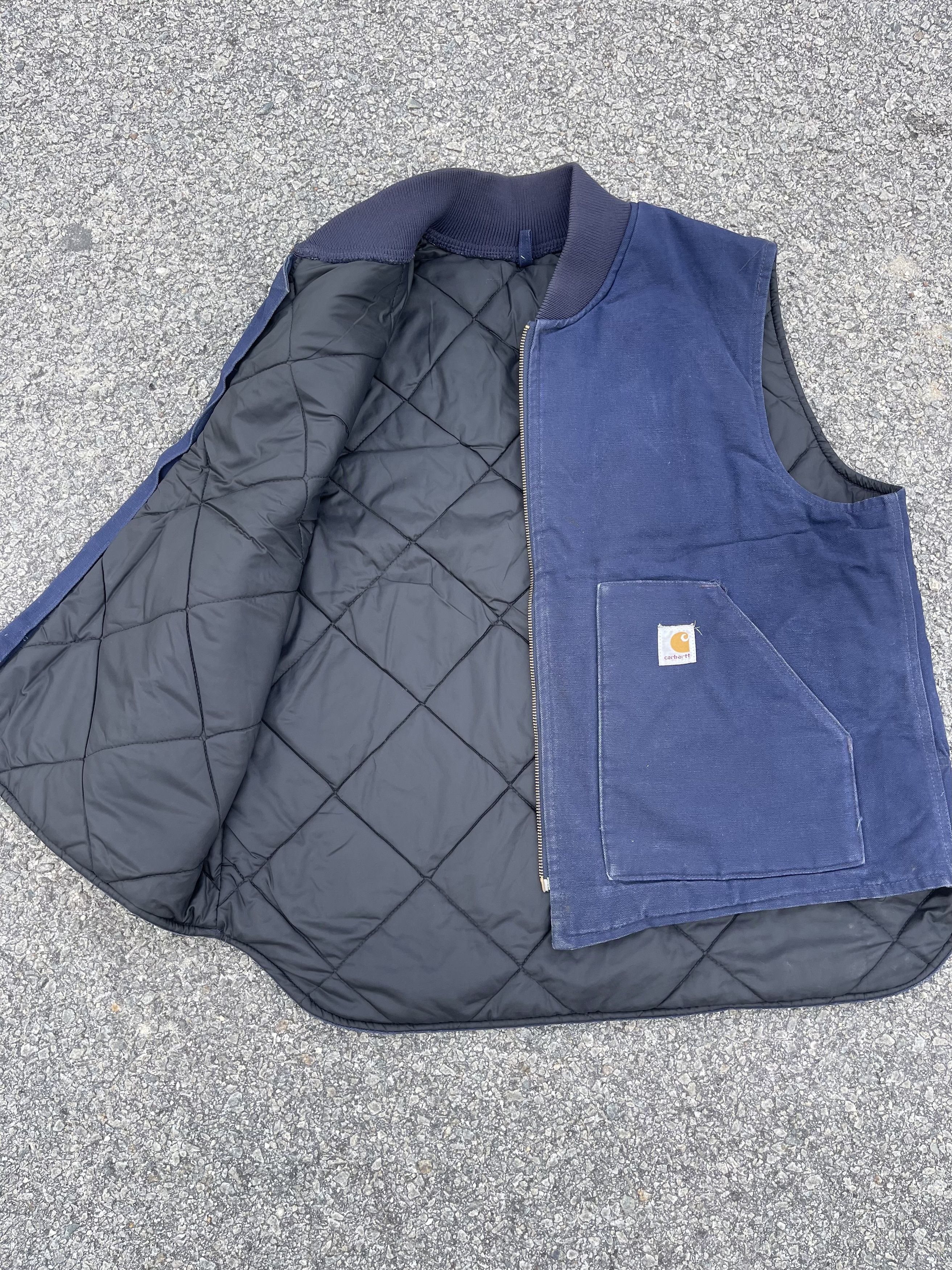 Carhartt × Carhartt Wip × Vintage Vtg 90s Carhartt Wip Vest Navy Colour Jacket Size US L / EU 52-54 / 3 - 4 Thumbnail