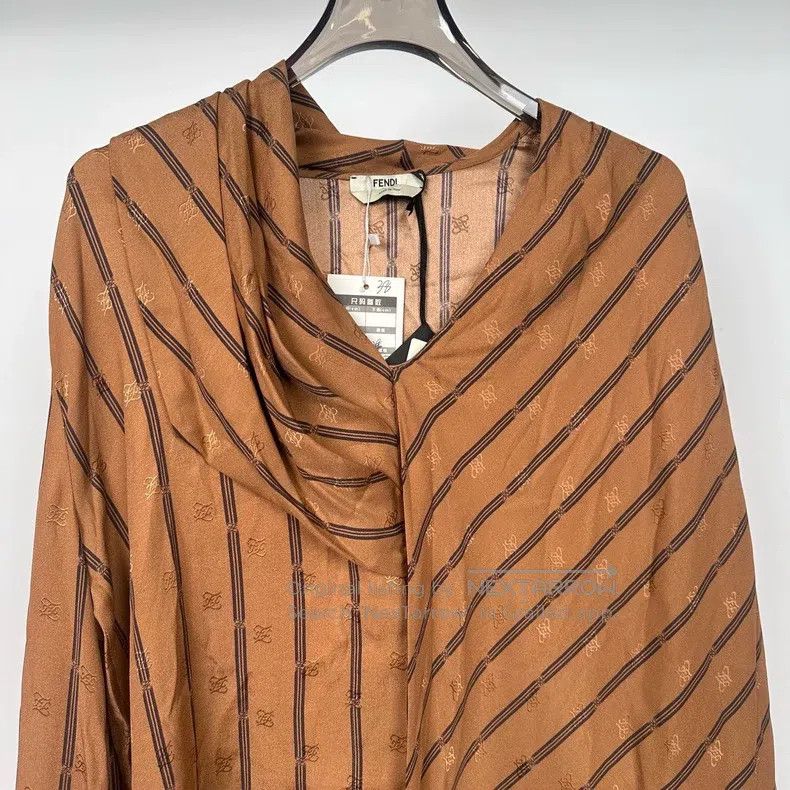 Fendi Fendi Classic Camel Silk Dress Size XXS / US 00 / IT 34 - 4 Thumbnail