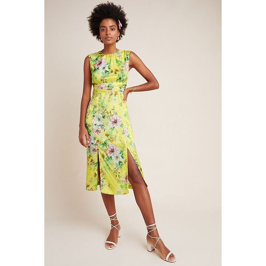 Anthropologie Anthropologie Sparrow Silky Floral Midi Dress $238 SIZE 6 Size M / US 6-8 / IT 42-44 - 4 Thumbnail