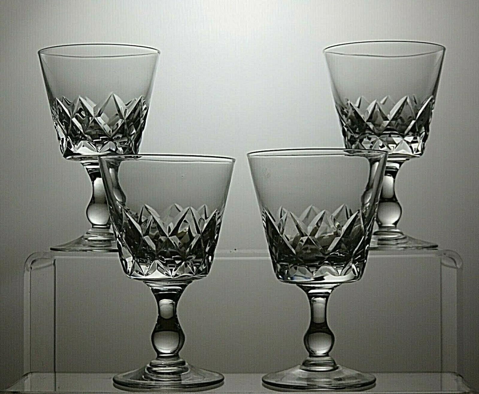 Tudor Tudor Crystal Set Of 4 Cut Glass Sherry Glasses 4 1/8" Size ONE SIZE - 3 Thumbnail