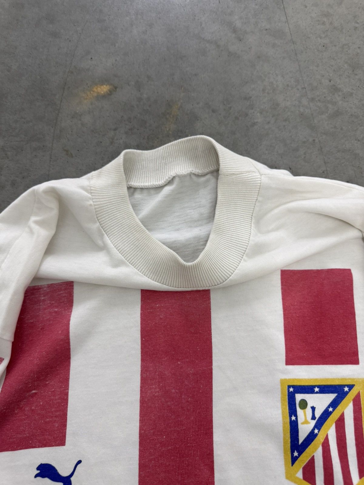 Puma Vintage 90s Atletico Madrid Puma T Shirt Spain La Liga White Size US M / EU 48-50 / 2 - 3 Thumbnail