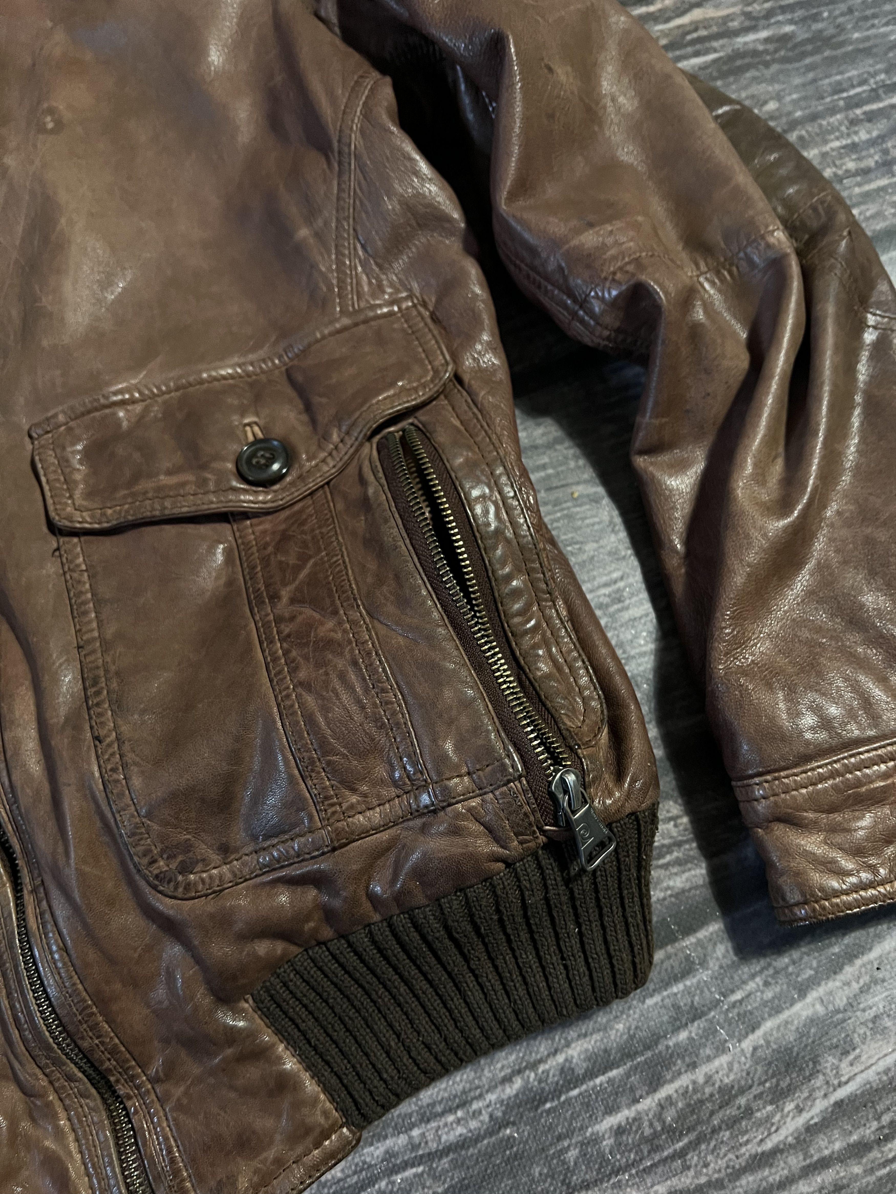 Pierre Cardin 90s Pierre Cardin Double Pocket Leather Biker Jacket Size US L / EU 52-54 / 3 - 3 Thumbnail