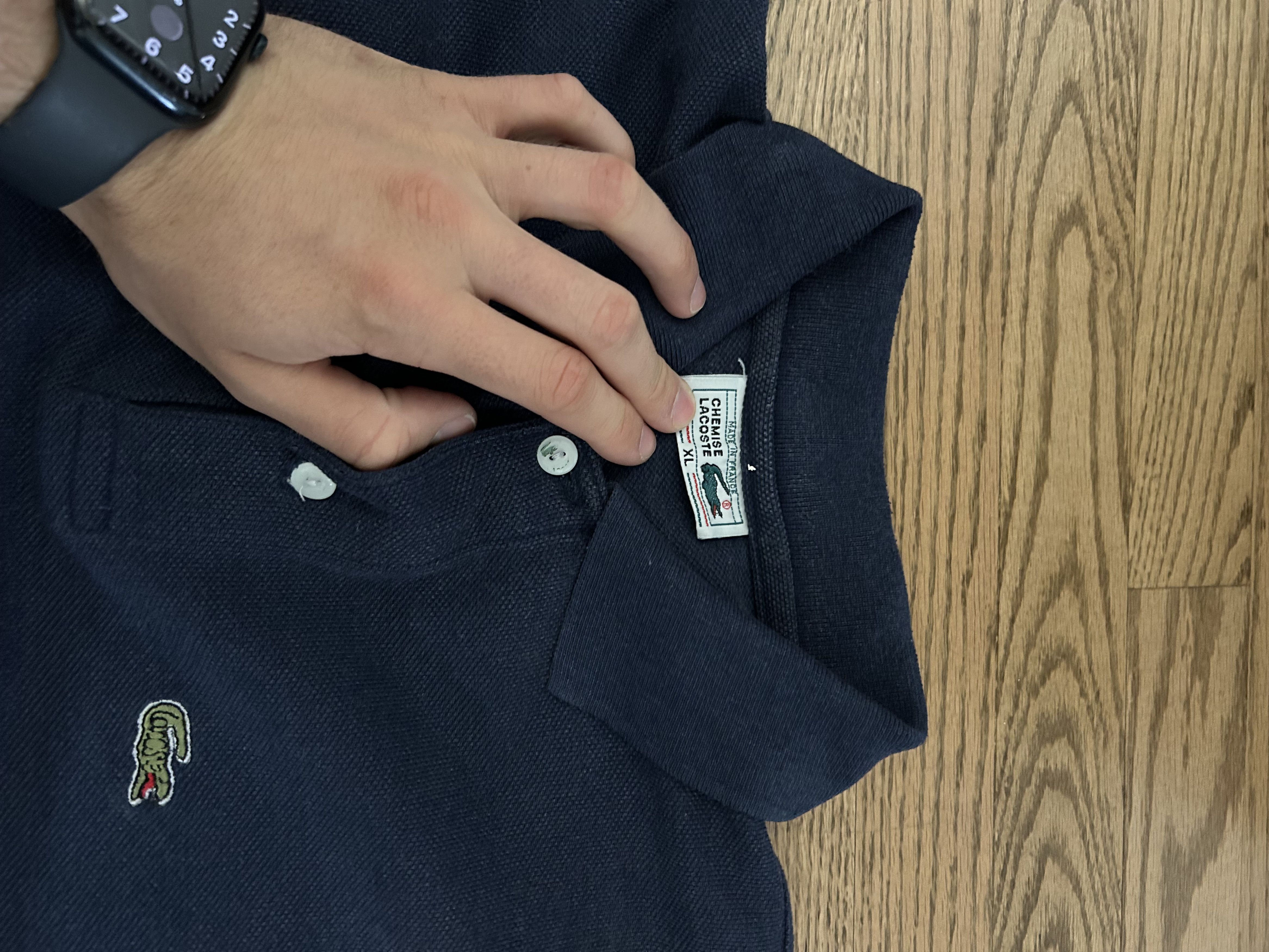 Lacoste Vintage Navy Lacoste Polo Size US M / EU 48-50 / 2 - 4 Thumbnail