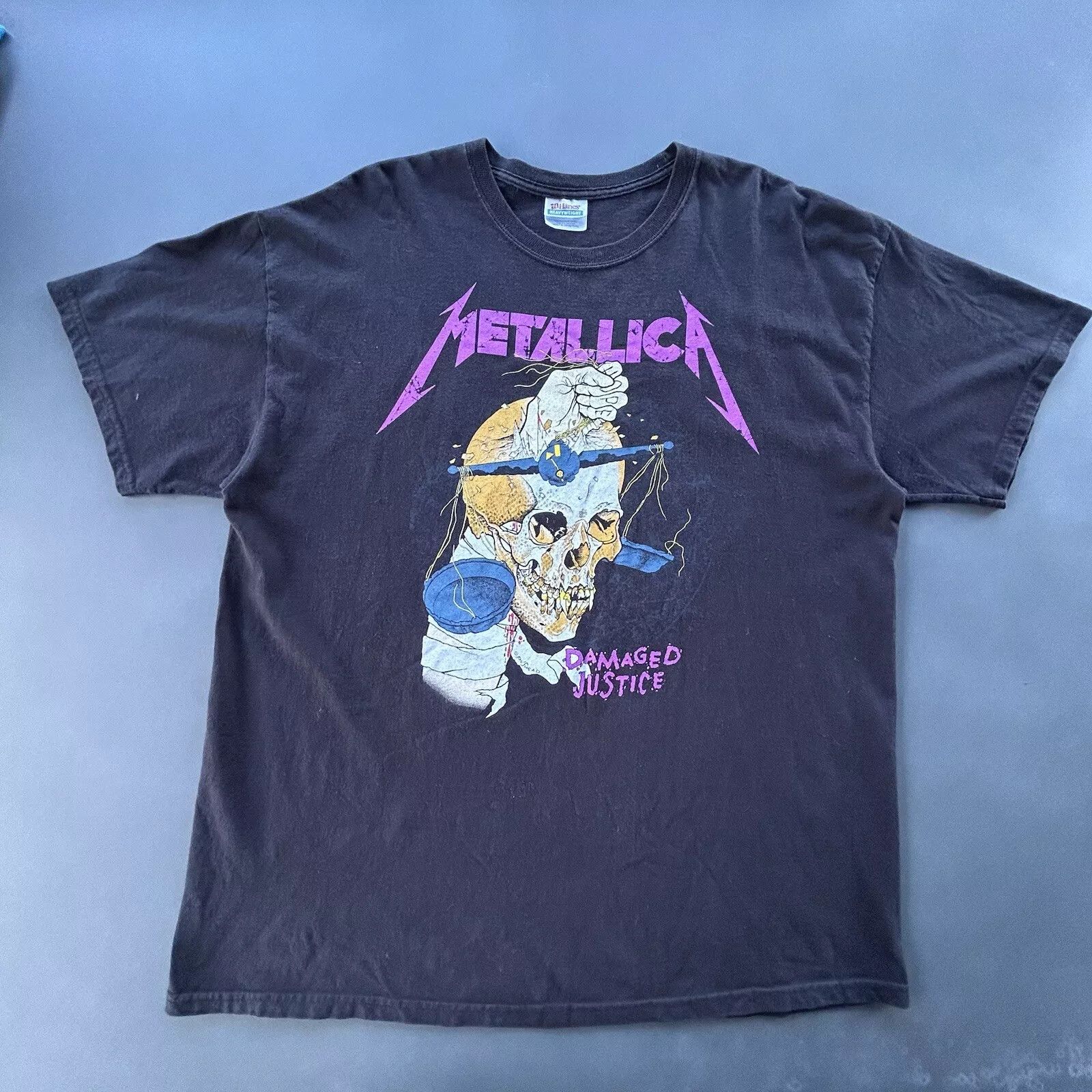 Vintage Metallica Shirt Mens XL Pushead Damaged