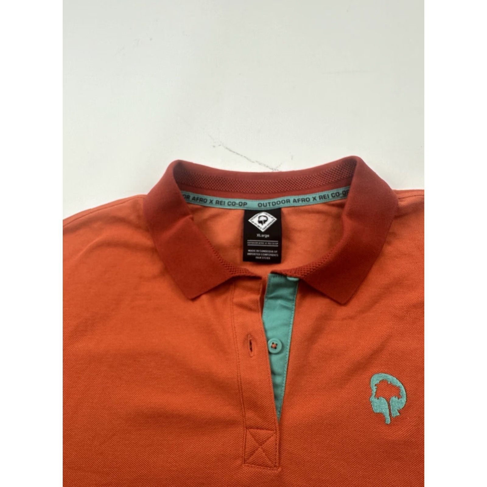Vintage REI Shirt Womens XL Orange Polo Short Sleeve Cropped Outdoors Co-Op Size XL / US 12-14 / IT 48-50 - 3 Thumbnail