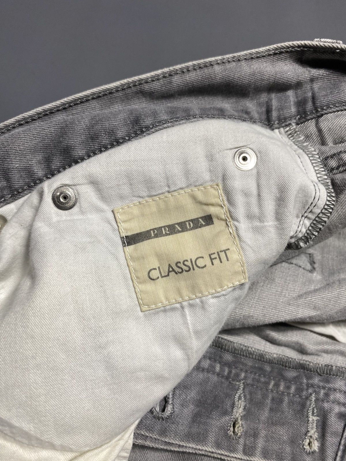 Prada Prada Washed Grey Classic Fit Jeans Size US 32 / EU 48 - 7 Thumbnail