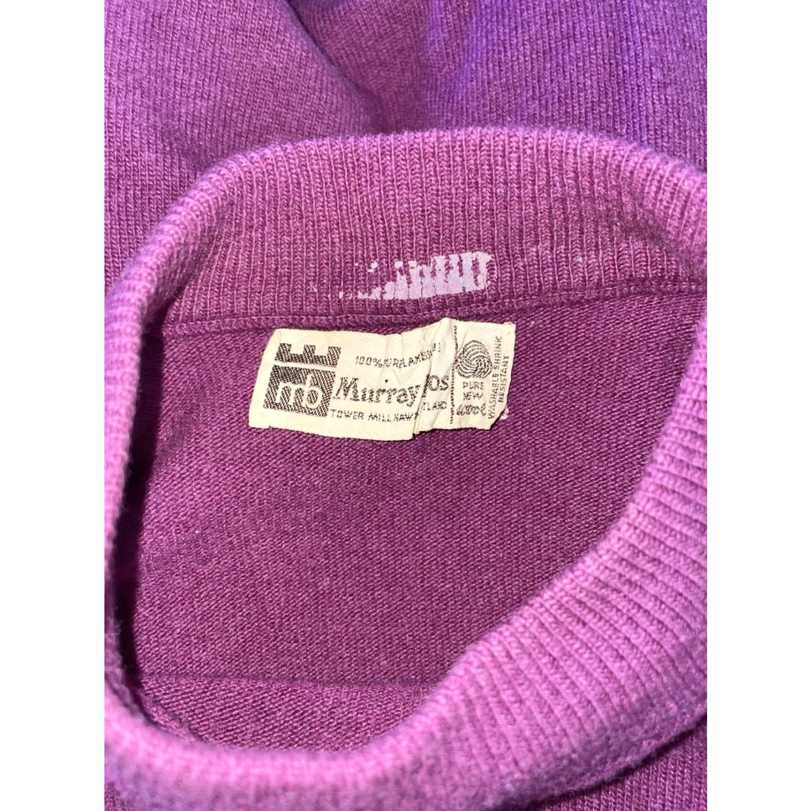 Vintage VINTAGE Murray Bros Purple Lambswool Mock Neck Sweater Womens M Scotland 100% Pure Pullover Size M / US 6-8 / IT 42-44 - 5 Thumbnail
