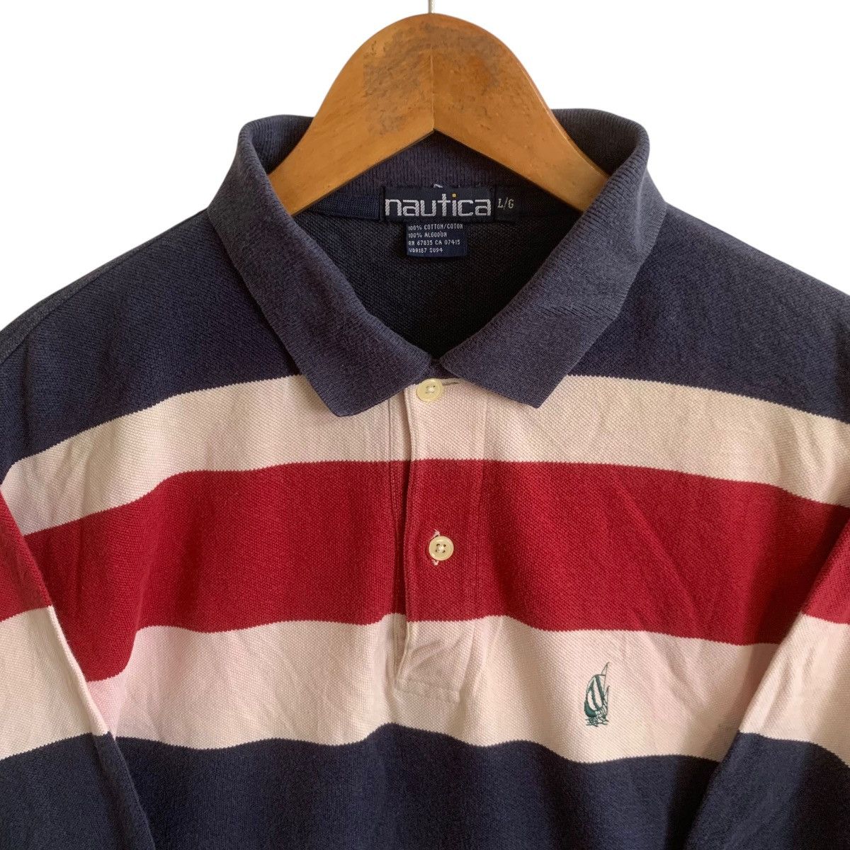 Nautica × Vintage Vintage Nautica Polos Shirt Vintage Stripe Medium Size US M / EU 48-50 / 2 - 3 Thumbnail