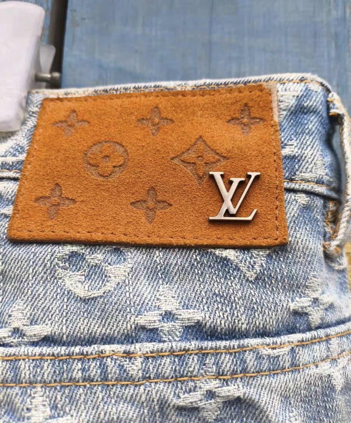 Louis Vuitton Louis Vuitton Graffiti Printed Denim Pants. Size US 32 / EU 48 - 4 Thumbnail