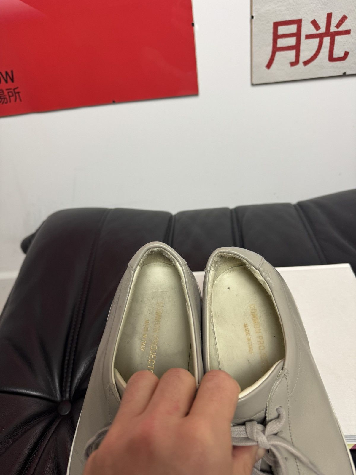 Common Projects Common Projects Achilles Low Gray Luxury Leather Sneakers Size US 8.5 / EU 41-42 - 8 Thumbnail