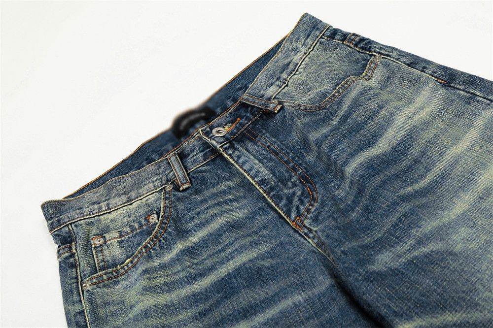 Vintage Men's distressed wide-leg casual punk vintage washed jeans Size US 32 / EU 48 - 3 Thumbnail