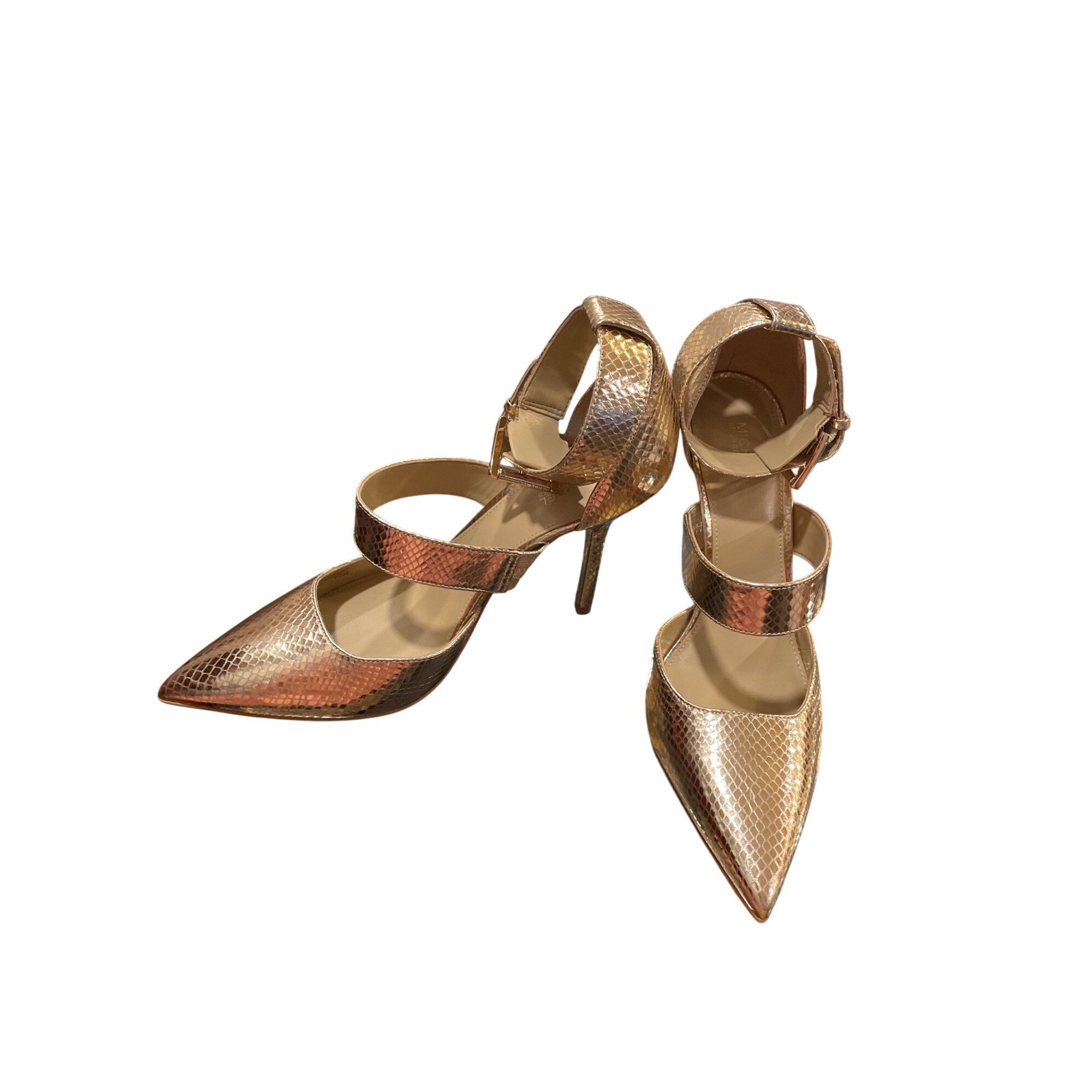 Michael Kors Michael Kors wms authentic gold croc design 4" stilleto heel Size US 8 / IT 38 - 2 Thumbnail