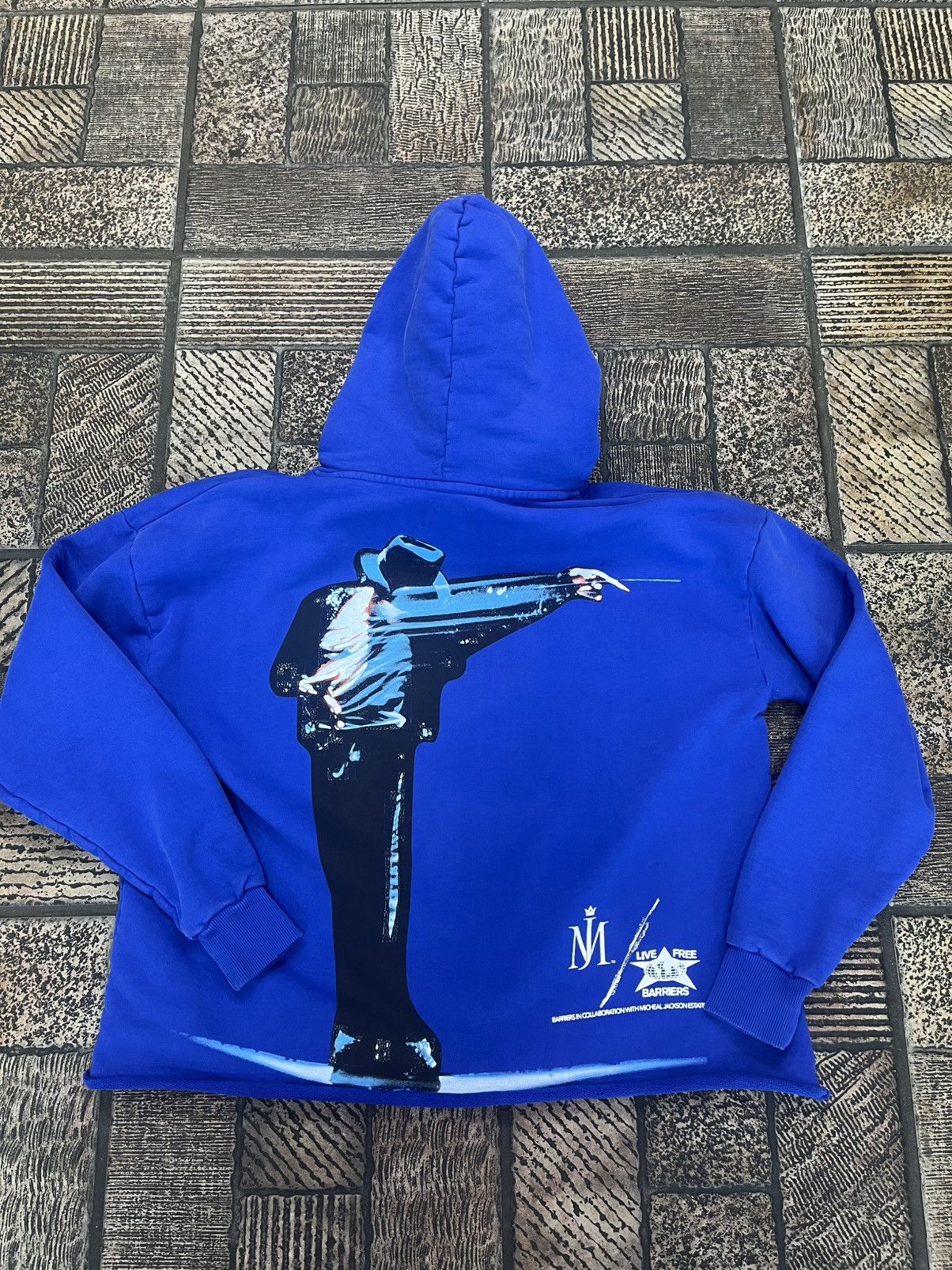 Barriers New Barriers Michael Jackson Hoodie Blue Sz. Medium Size US M / EU 48-50 / 2 - 5 Thumbnail