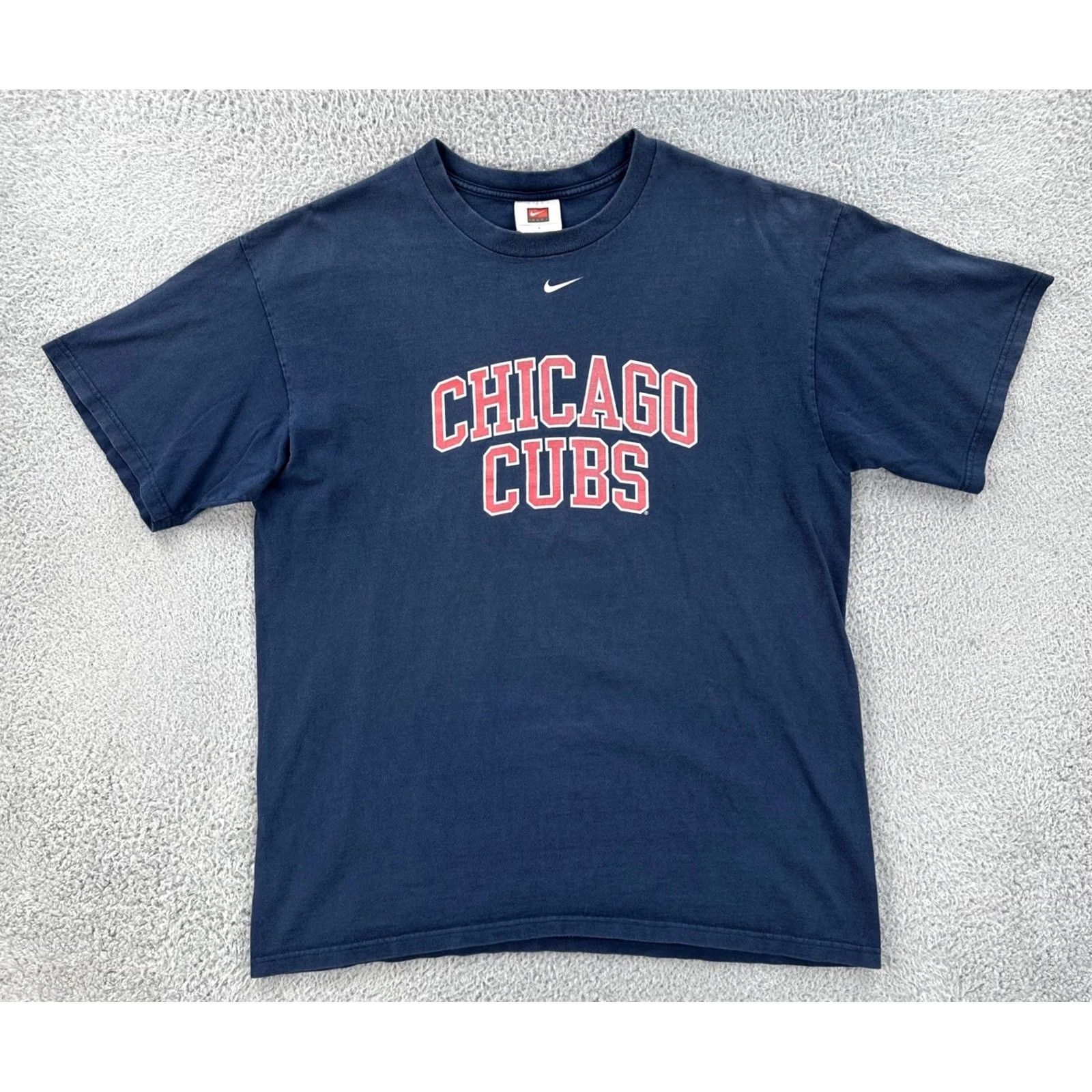 Nike VINTAGE Nike Mens Large Blue Shirt Chicago Cubs Baseball 2006 Center Swoosh Y2K Tee Size US L / EU 52-54 / 3 - 2 Thumbnail