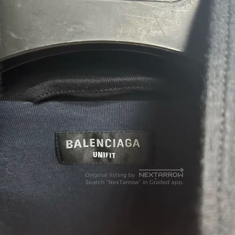 Balenciaga Balenciaga Black Printed Stand Collar Sports Jacket Size US L / EU 52-54 / 3 - 2 Thumbnail