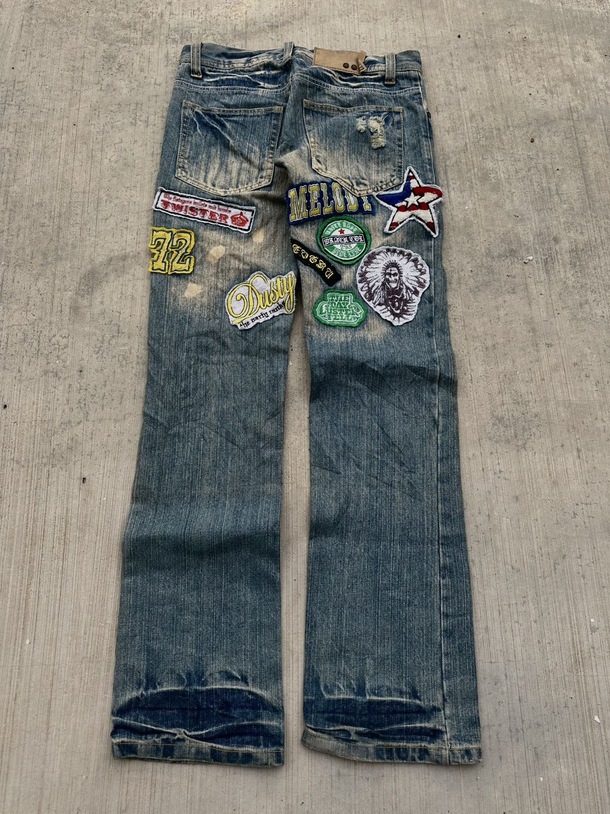 Hysteric Glamour 2000s Rare clone jeans patchwork distressed punk style Size US 30 / EU 46 - 2 Thumbnail