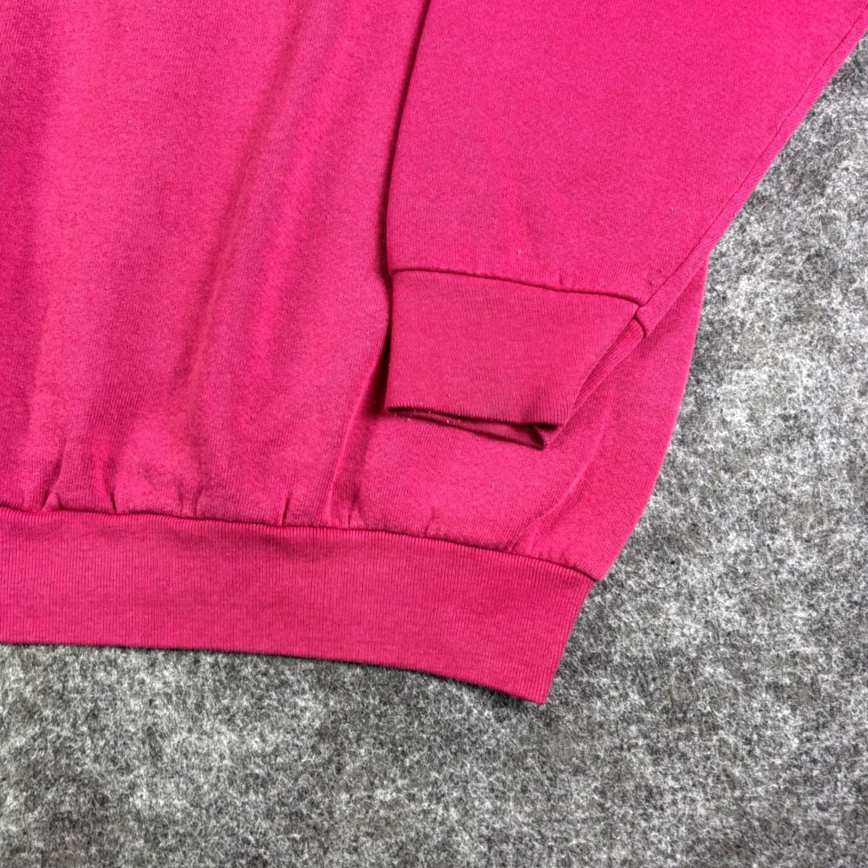 Fruit Of The Loom VINTAGE Fruit of the Loom Raglan Sweatshirt Pink XL Womens Pullover 90s Rounded Neck Long Sleeve/All Seasons Knit Fabric Cotton Lining Size XL / US 12-14 / IT 48-50 - 7 Thumbnail