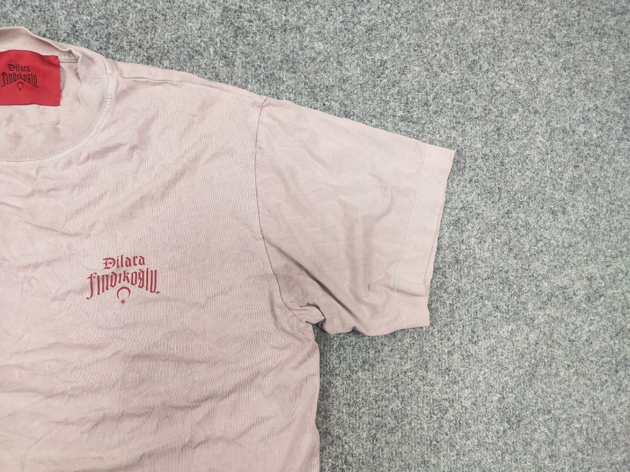Dilara Findikoglu Dilara Findikoglu Design Oversized Pale pink logo Shirt Tee Size US M / EU 48-50 / 2 - 7 Thumbnail