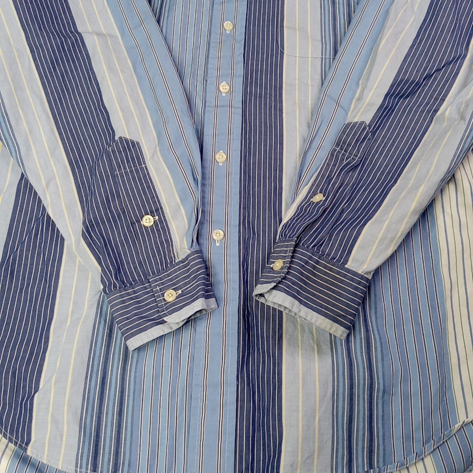 Ralph Lauren Polo Ralph Lauren Blaire Bold Striped LS Shirt Size M Blue Size US M / EU 48-50 / 2 - 2 Thumbnail