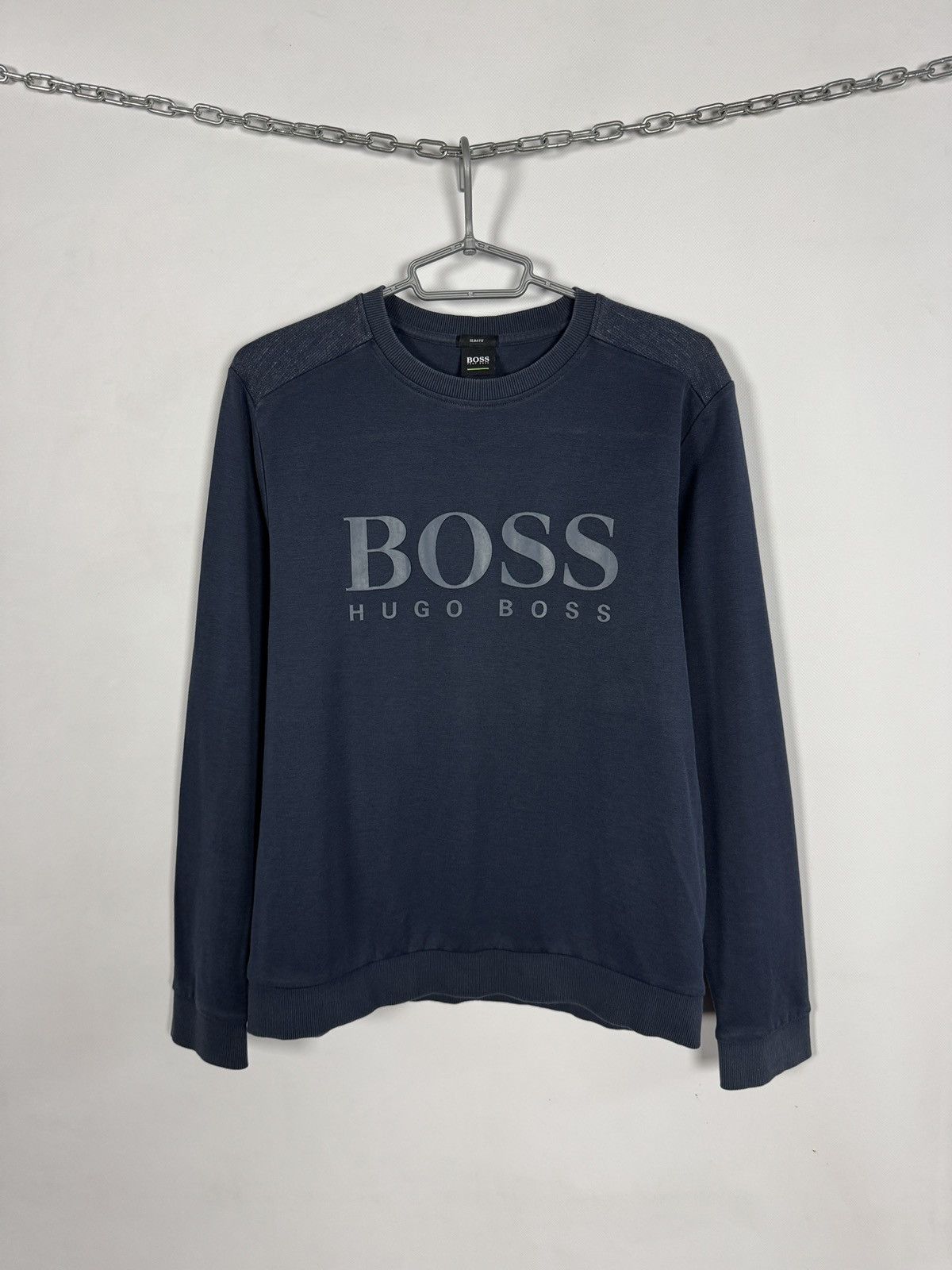 Hugo Boss BOSS Hugo Boss Crewneck Sweatshirt Pullover Big Print Size L Size US L / EU 52-54 / 3 - 1 Thumbnail