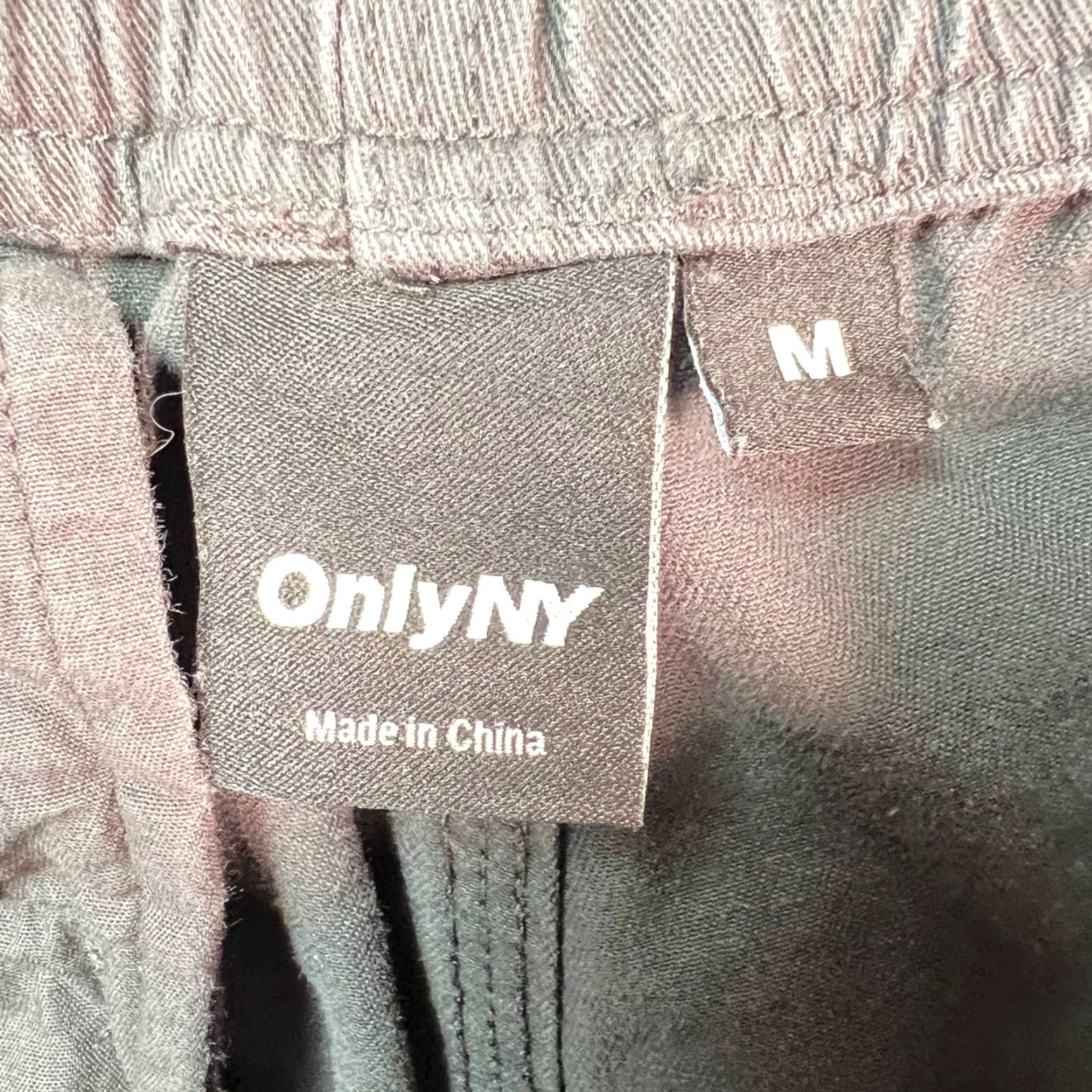 Only NY OnlyNY Mens Size Medium Dark Gray Cotton Casual Pants Elastic Waist Size US 31 - 3 Thumbnail