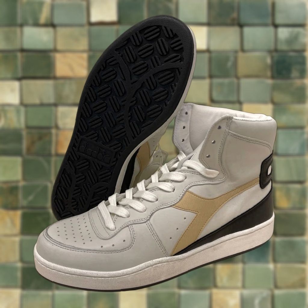 VINTAGE Diadora Sneakers Men Shoe Size US Leather Retro Athletic