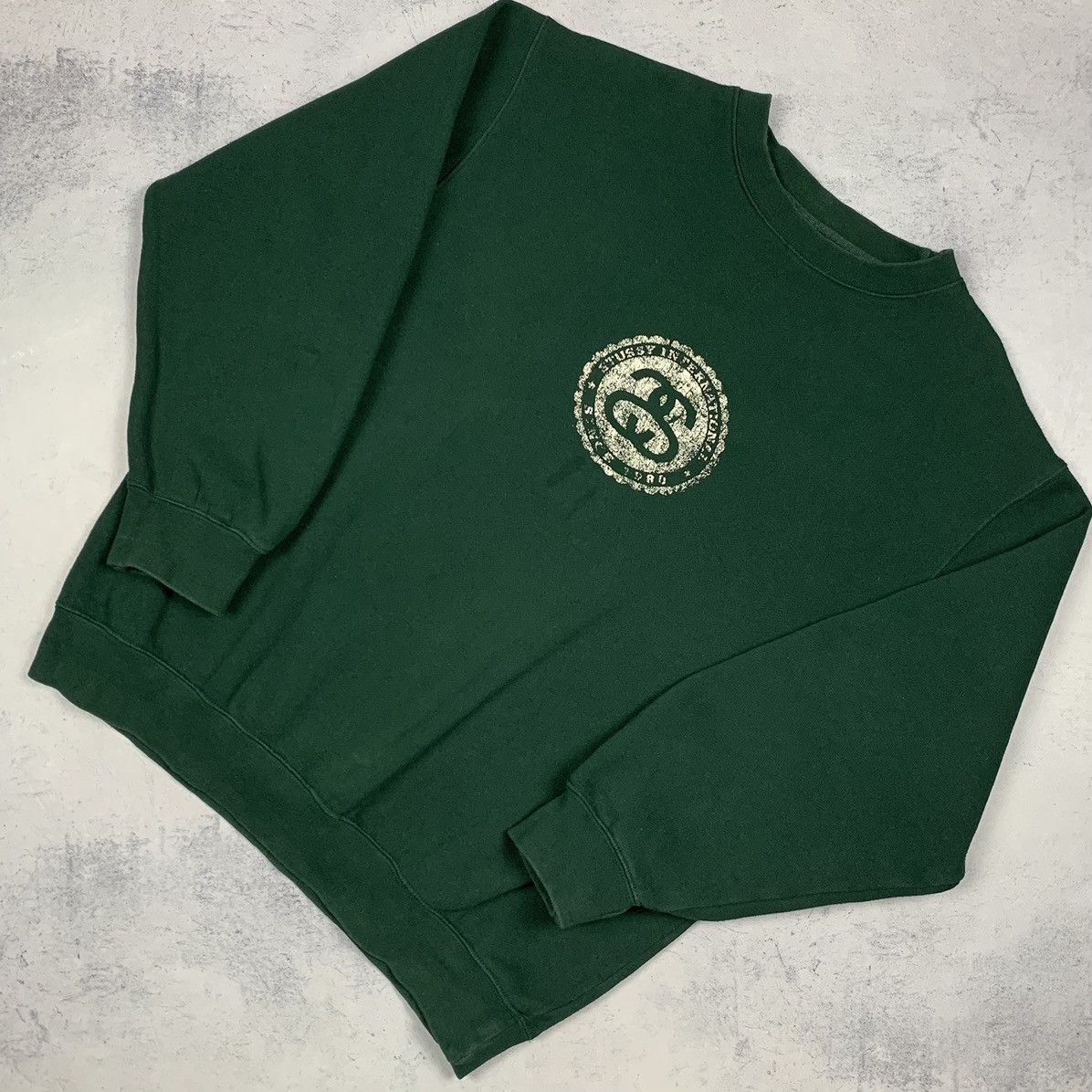 Stussy 🎱 Vintage Stussy International 1980 Sweatshirt Size M Green Size US M / EU 48-50 / 2 - 1 Thumbnail