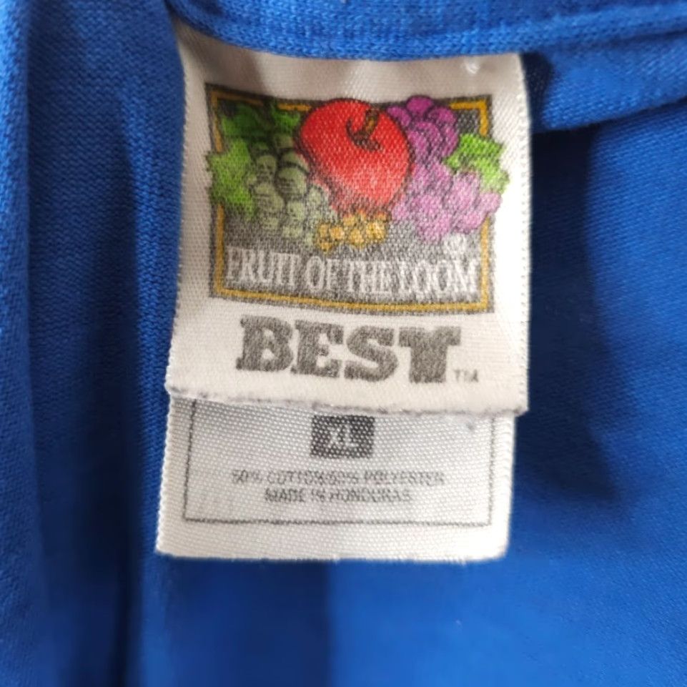 Fruit Of The Loom VINTAGE Fruit of the Loom T-Shirt Mens XL Blue 90s Y2K First Aid & Rescue Short Sleeve Crew Neck Cotton Blend | Double-Sided Size US XL / EU 56 / 4 - 7 Thumbnail