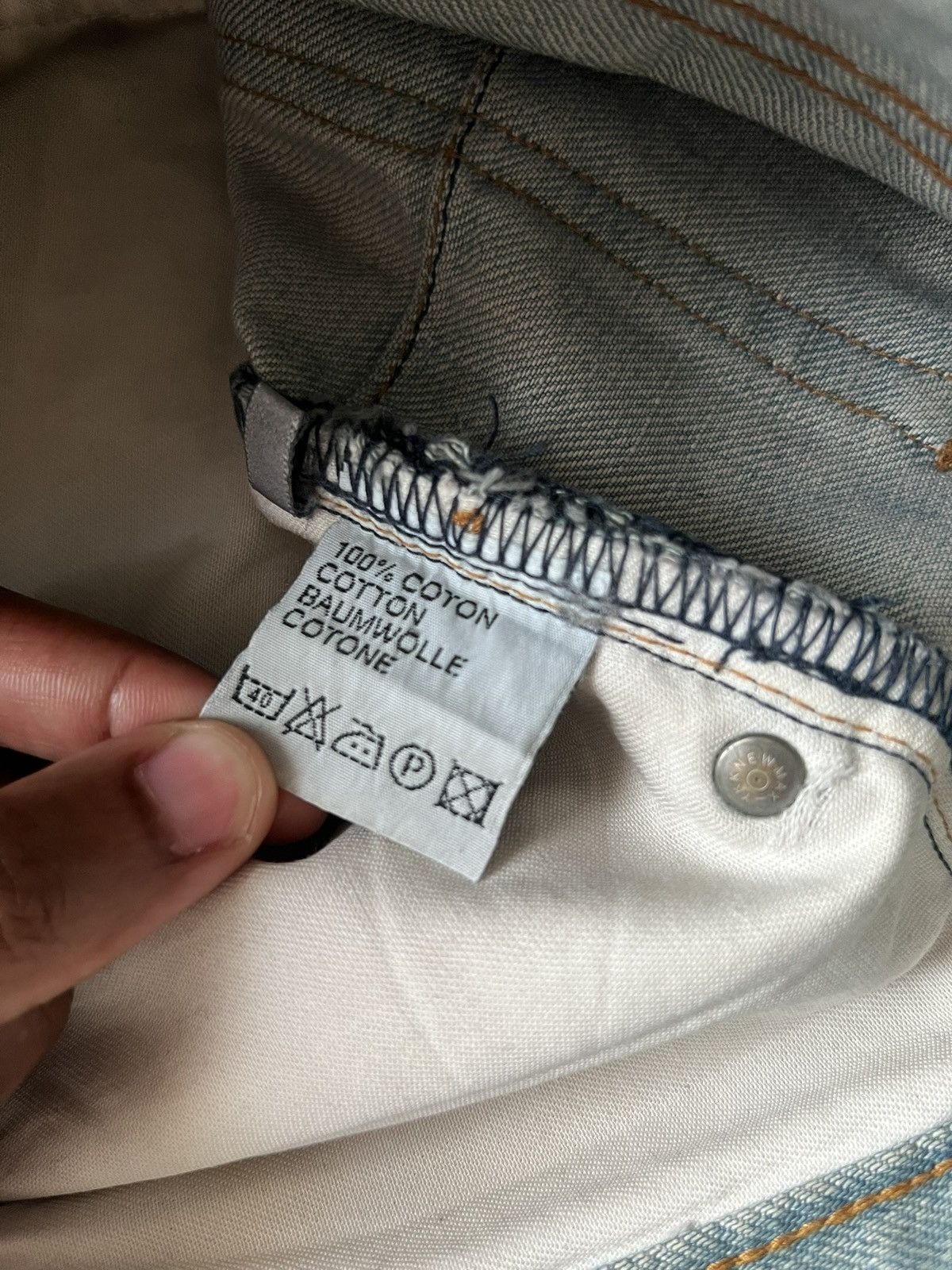 Dior Dior SS04 Waxed Bleu Claire Denim Size US 29 - 6 Thumbnail