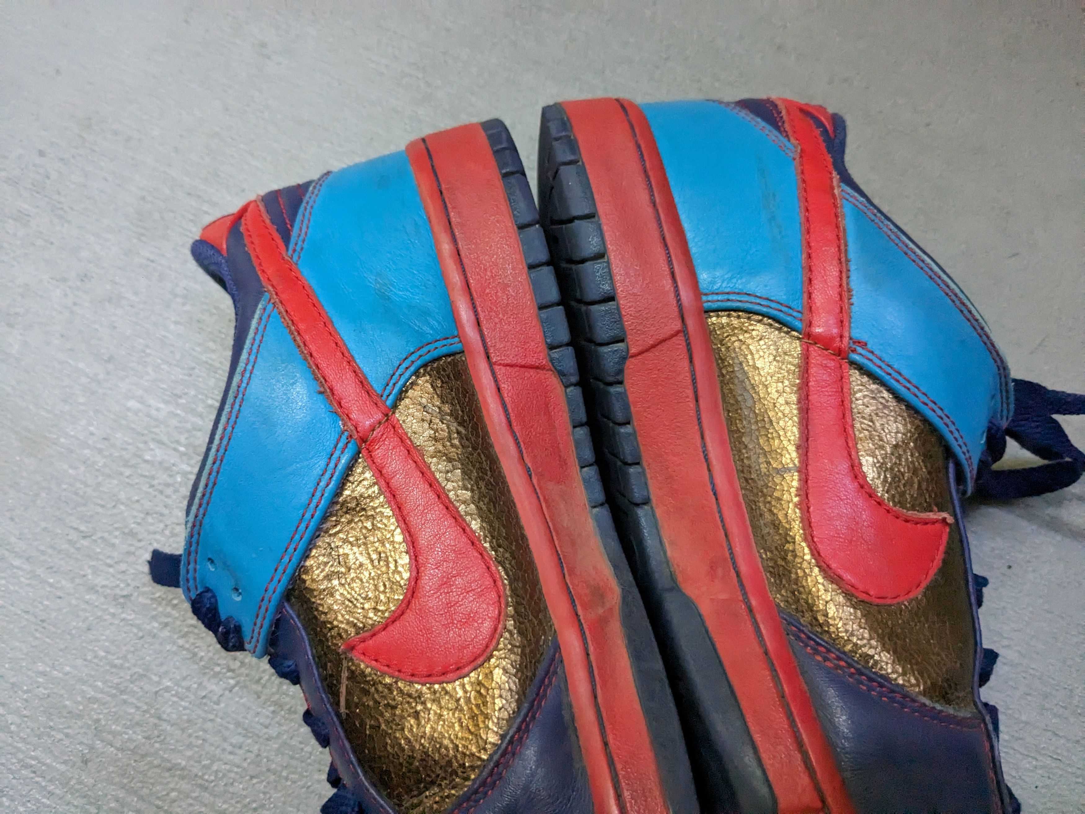 Nike Vintage Nike Dunk Low Purple Blue Red Size 11 Leather Y2K Size US 8.5 / EU 41-42 - 10 Thumbnail