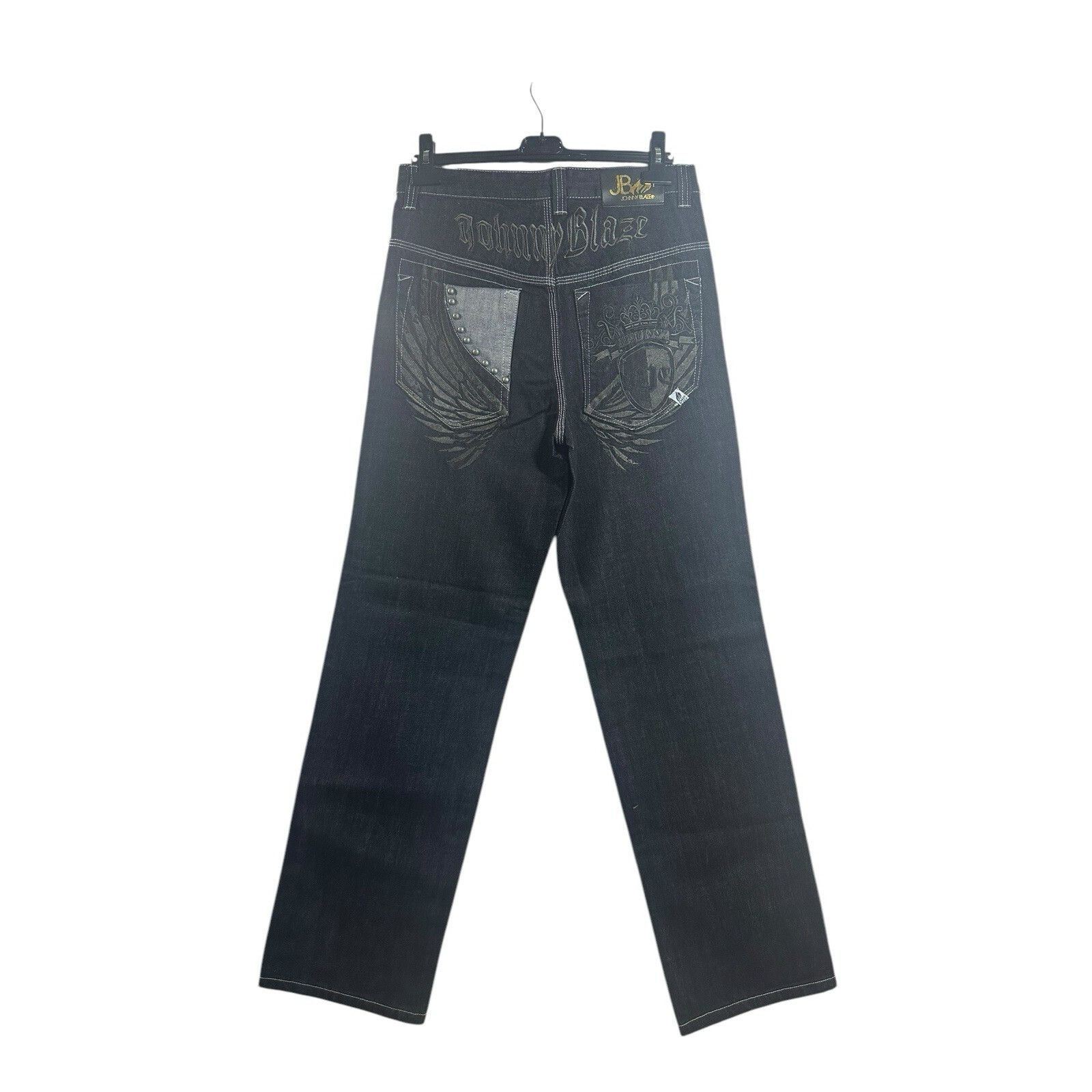 Other Vintage Johnny Blaze Black Denim Jeans Y2K 90’s 2000’s Hip H Size US 34 / EU 50 - 3 Thumbnail