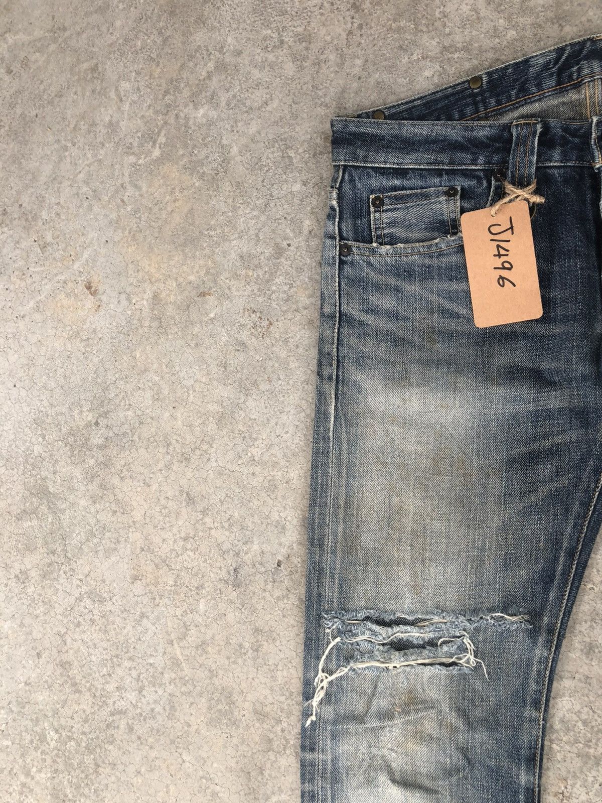 BUFFALO BOBS Buffalo Flared Selvedge Jeans Distressed Denim Size US 31 - 4 Thumbnail