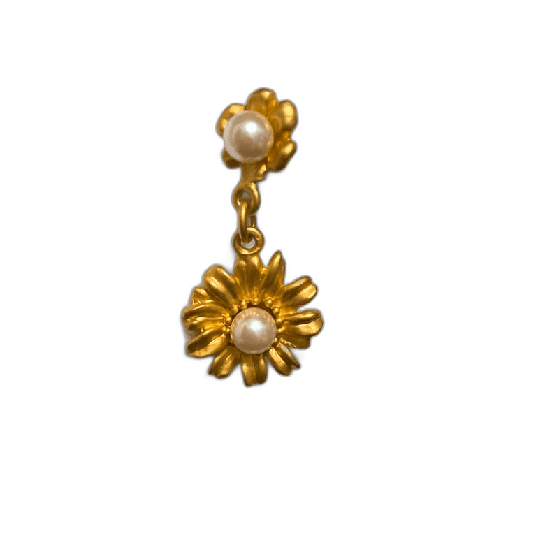 Kenzo KENZO Vintage Pearl Daisy Earrings Size ONE SIZE - 1 Thumbnail