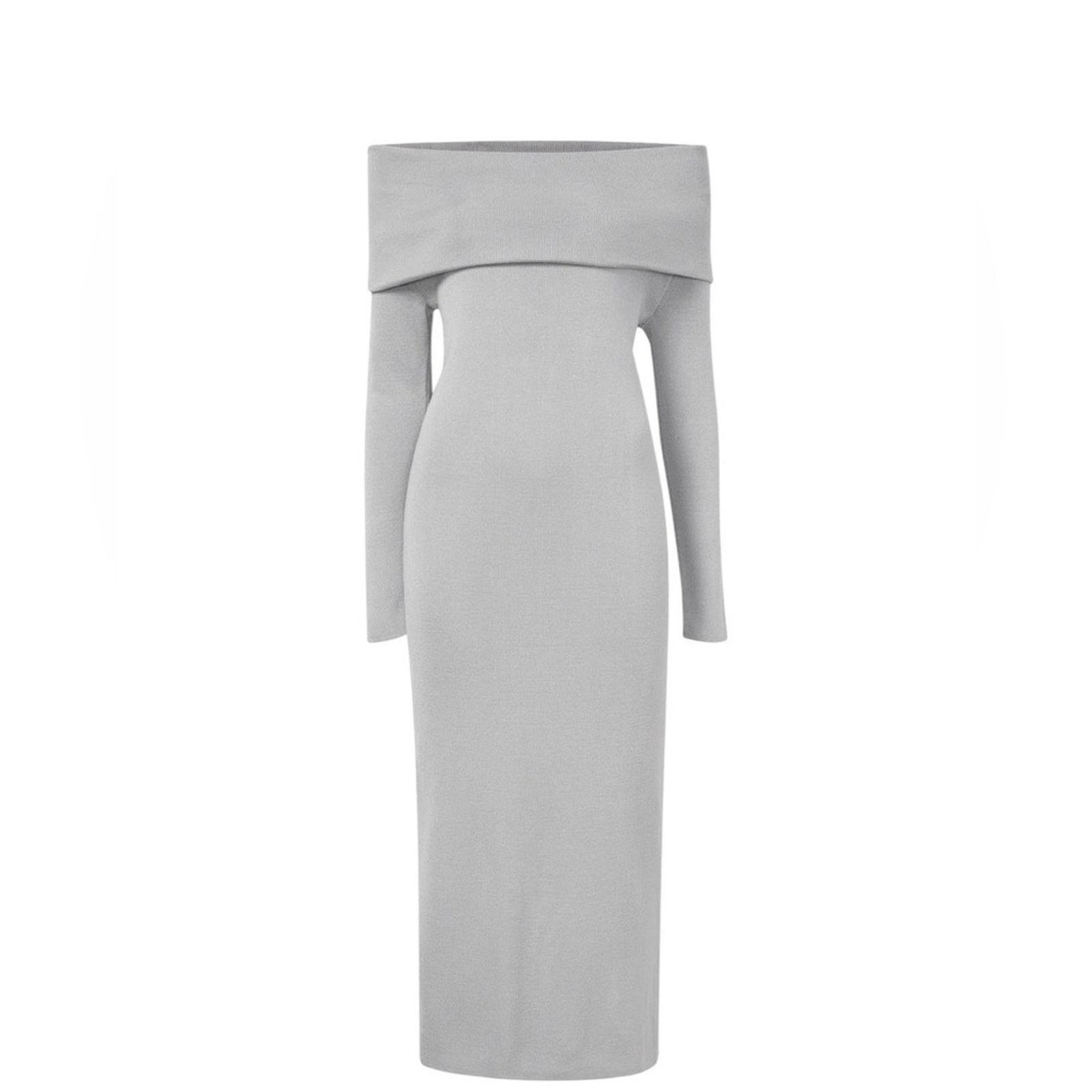 Other MM Lafleur Lalita Dress Silver Silk Knit Midi Slit Dress S Size S / US 4 / IT 40 - 2 Thumbnail