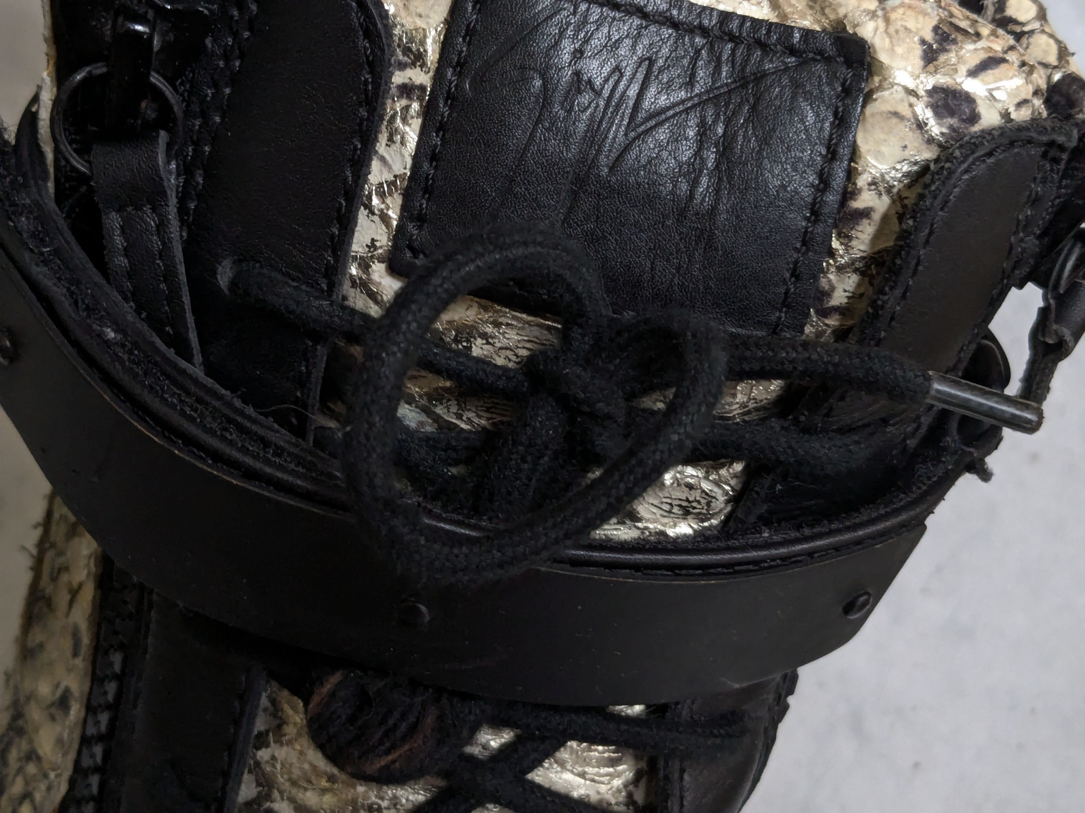 Giuseppe Zanotti Giuseppe Zanotti Sneakers Snakeskin Black 12 45 Size US 12 / EU 45 - 11 Thumbnail