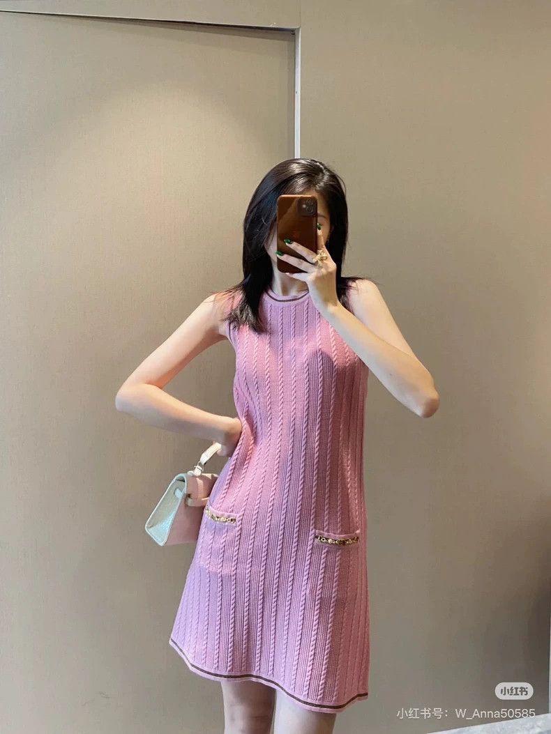 Gucci Gucci Pink Knit Dress with Belt-2506 Size XS / US 0-2 / IT 36-38 - 6 Thumbnail