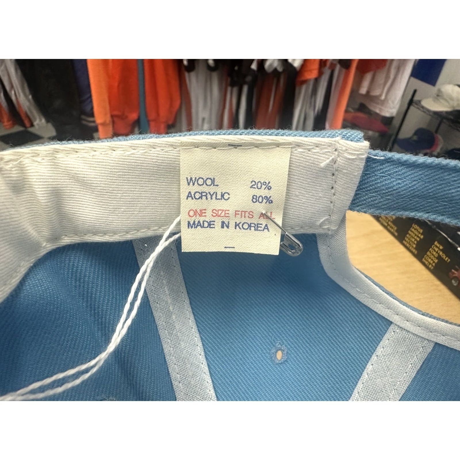 Vintage VINTAGE Tommy Gear Strapback Hat Cap - Men - One Size - Wool - 90s - Carolina Blue - Deadstock NWOT NOS - Baseball Cap Size ONE SIZE - 6 Thumbnail