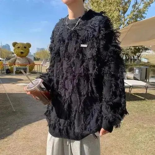 Aran Isles Knitwear × Handmade × Japanese Brand Streetwear Y2k sweater pullover feathers retro style Size US L / EU 52-54 / 3 - 4 Thumbnail
