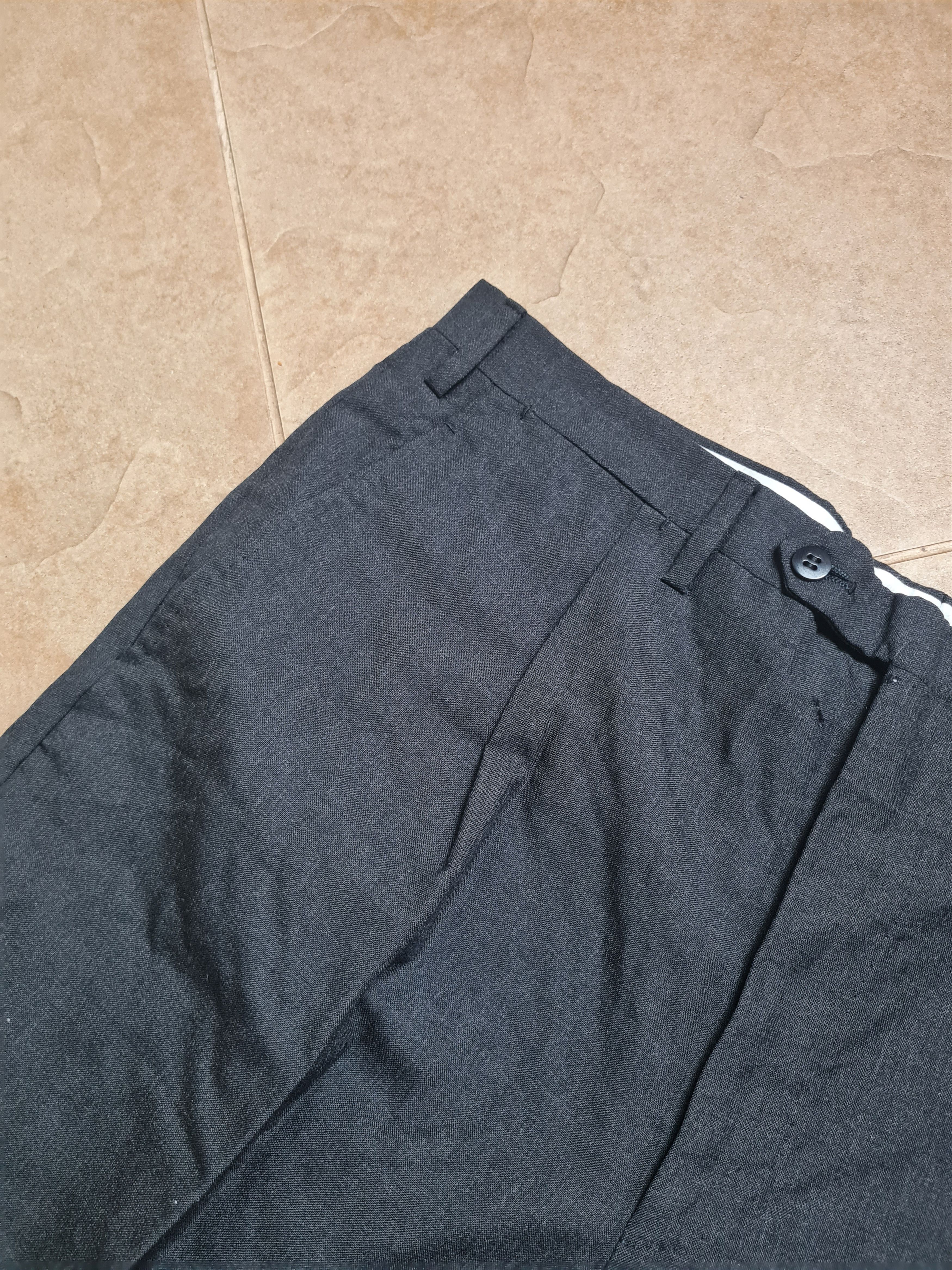 Kiton Kiton Napoli Charcoal Gray-Black Premium Wool Dress Trouses Size US 38 / EU 54 - 14 Thumbnail