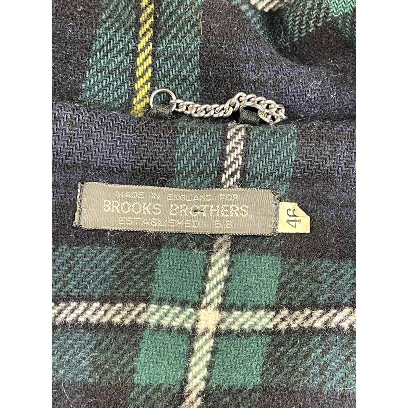 Brooks Brothers VINTAGE Brooks Brothers Wool Coat Loden Overcoat 80s Heavyweight Mens Blue Size 46 Size US S / EU 44-46 / 1 - 4 Thumbnail