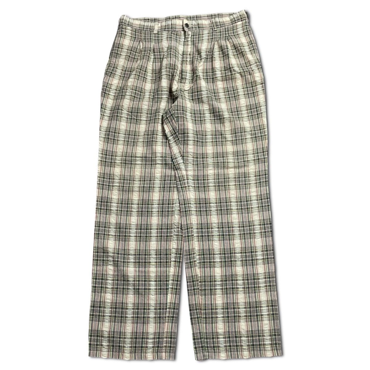 Japanese Brand Wolvo plaid pants Size US 34 / EU 50 - 2 Thumbnail