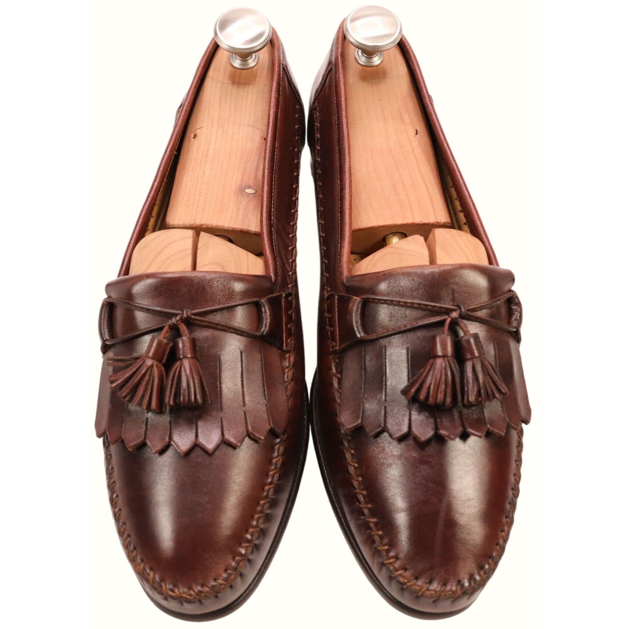 Santoni Santoni Italy Leather Tassel Loafer Brown Moccasins Men 11.5 Size US 11.5 / EU 44-45 - 2 Thumbnail