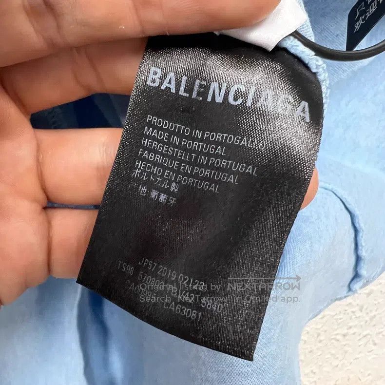 Balenciaga Balenciaga Cola waves smog blue short sleeves Size US M / EU 48-50 / 2 - 6 Thumbnail