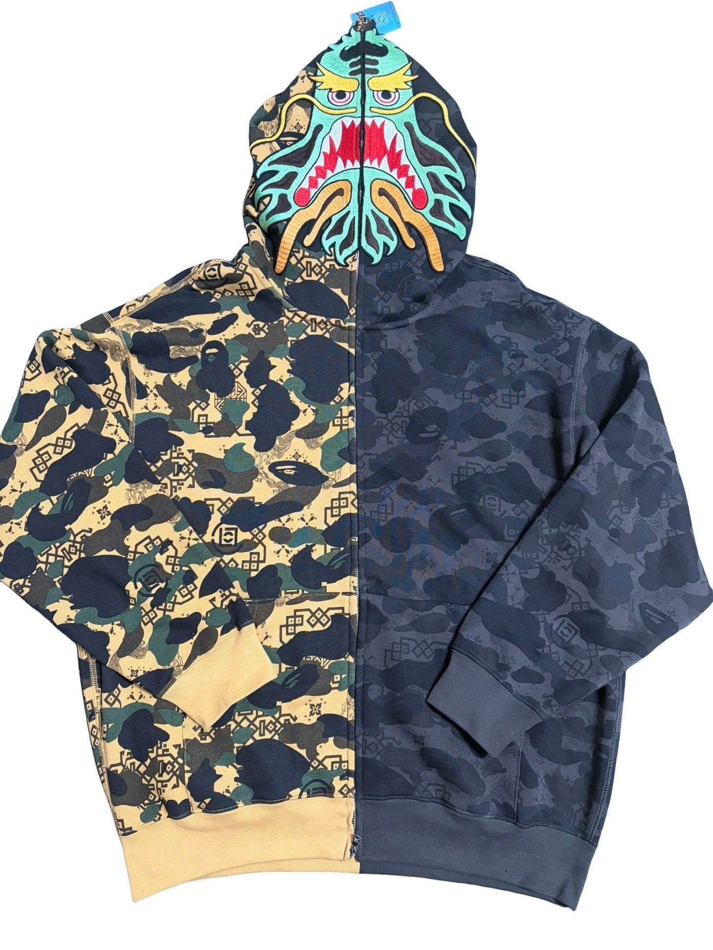 Bape BAPE x CLOT Dragon Full Zip Hoodie Size XL Size US XL / EU 56 / 4 - 1 Thumbnail